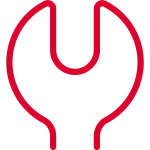 Llave inglesa icono.